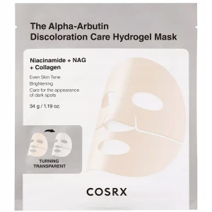 COSRX Arbutin Discoloration Hydrogel Mask – Maska Rozjaśniająca Przebarwienia 1szt.