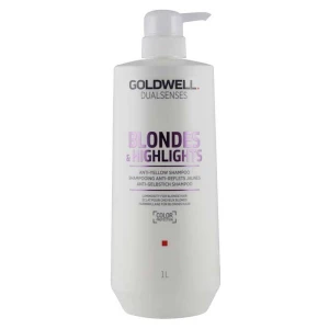 Goldwell Blondes & Highlights Anti-Yellow Shampoo – Fioletowy Szampon Neutralizujący Żółte Refleksy 1000ml