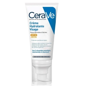 CeraVe Crème Hydratante Visage SPF 50 – Nawilżający Krem do Twarzy z Wysoką Ochroną Przeciwsłoneczną 52ml